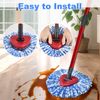 Mop Heads Replacements for Ocedar, Mop Replace Head for Ocedar RinseClean 2-Tank System, Include 3 Pack Spin Mop Replacement Head with 2 Scrubber Mop Head, Microfiber Mop Refills Deep Cleaning