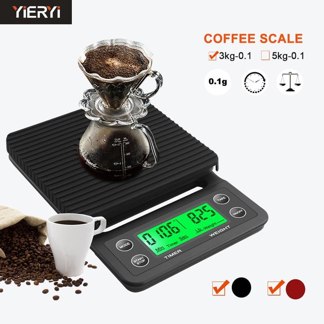 2kg/0.1g Kitchen Coffee Scale With Timer Charging Digital Scale