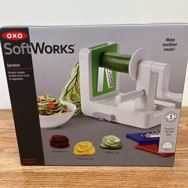 OXO Soft Works Spiralizer Create Noodles From Vegetables and Fruit 3 Blades NEW