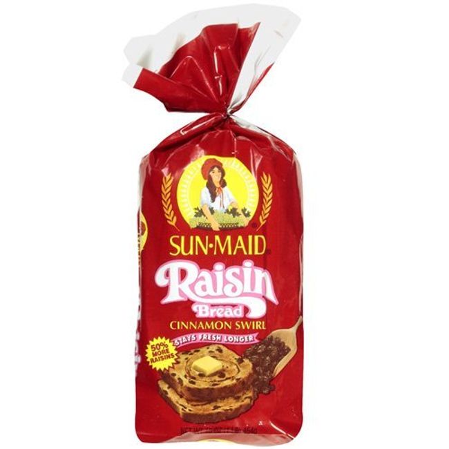 RAISIN BREAD CINNAMON SWIRL SUN MAID 16 OZ EACH (1)