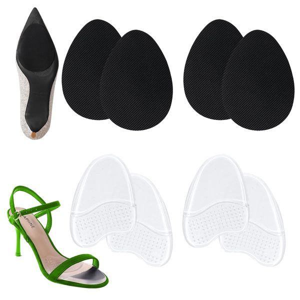 JGTYJE Metatarsal Pads Women and Shoe Grips on Bottom of Shoe, Heel Inserts for Women, Ball of Foot Cushions All Day Pain Relief and Comfort,Shoe Inserts for Women, Insoles for High Heels