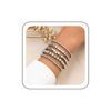 Wendalern Silver Beaded Bracelets Set: Stackable, Stretchy, Handmade Elastic Bracelets for Women