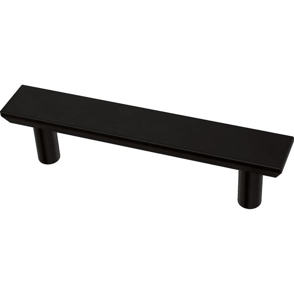 Franklin Brass Simple Chamfered Cabinet Pull, Matte Black, 3 in (76mm) Drawer Handle, 10 Pack, P40844K-FB-C