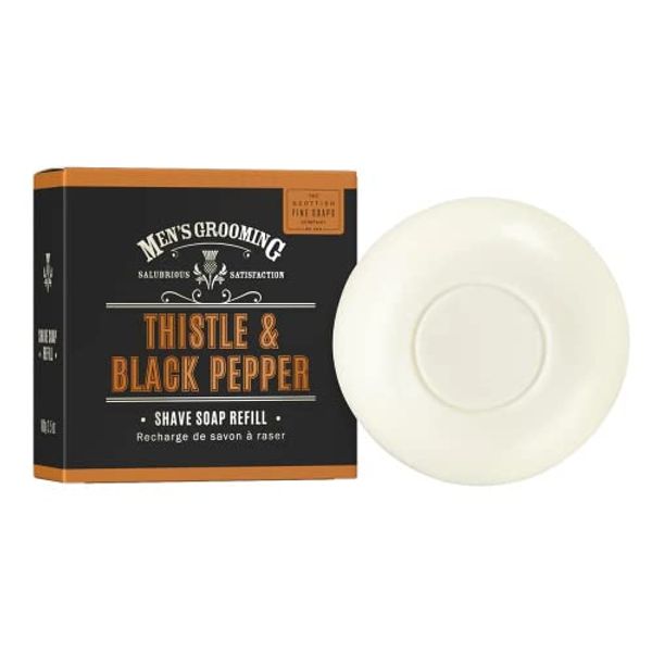 Scottish Fine Soaps Thistle & Black Pepper Shave Soap Refill 100g