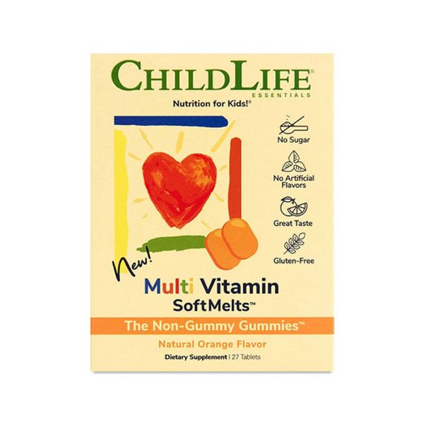 Multi Vitamin Softmelts Orange  27 Tabs By Child Life Essentials