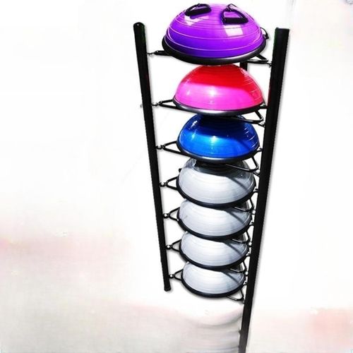 Ball Rack Balance Yoga Ball Half Gym Ball Holder Resonant Heating Shelf Repair Ball Storage Rack, P. Stores 5 Basketball Balls Soccer Ball Storage Box