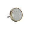 G Decor Colourful Pebble Rock Effect Gold Brass Pull Knobs for Cabinet Cupboard (Grey)