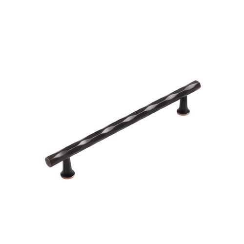 JIASENBAO Oil Rubbed Bronze Cabinet Pulls 6.3" Hole Center 5 Pack Hammered ORB Cabinet Handles Decorative Kitchen Drawer Dresser Cupboard Bathroom Vanity Cabinet Hardware Rhombus