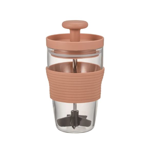 HARIO HDJ-L-SPR Fruit Smoothie Maker, Capacity: Approx. 10.1 fl oz (300 ml), Smoky Pink, Made in Japan