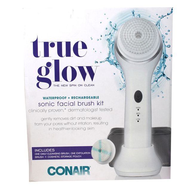 Conair True Glow Sonic Facial Brush Kit White (Unboxed)