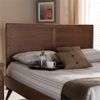 Baxton Studio Raya Mid-Century Wood Full Headboard in Walnut Brown