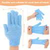 Exfoliating Gloves,3 Pair Bath Gloves Exfoliating Washing Gloves Double Sided Microfibre Shower Body Gloves for Adults and Kids