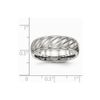 Chisel Stainless Steel Brushed and Polished Grooved Ring Size 10