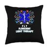 F L T Floresent Light Therapy First Responders Firefighter Throw Pillow