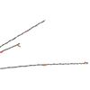 Northlight 20" LED Lighted Firework Silver Branch Hanging Decor - Red
