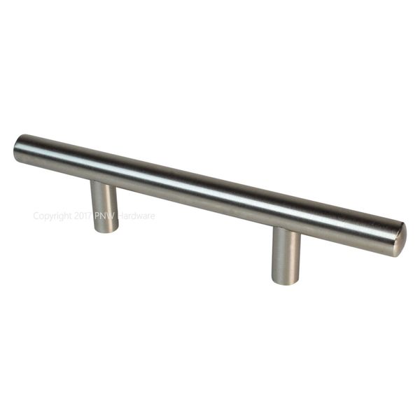 T-Bar Pull (3” Hole Centers) Brushed Satin Nickel Cabinet Handle Stainless Steel