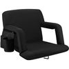 Alpcour Folding Stadium Seat – Deluxe Reclining Wide Adults Camping Back Support Chair for Bleachers Best Extra Thick Plus Size Waterproof Lightweight Sturdy Padded Bleacher Seats Backs
