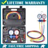 3 Way Refrigeration Complete Manifold Gauge Set Professional AC/HVAC Tool 5FT US
