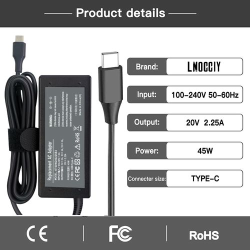 45W USB C Chromebook Charger for HP Chromebook X360 14-ca051wm 14-ca052wm 14-ca091wm 14-ca061dx 14-ca060nr 14-ca043cl 14-ca020nr,for Dell/Acer/Asus/Samsung/Lenovo Chromebook Charger USB C