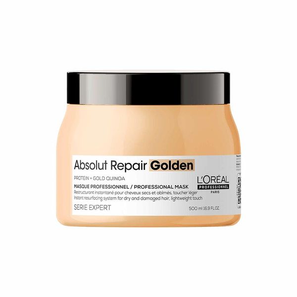 L'Oréal Professionnel Hair Treatment 500 ml - Gold Mask - Repairs and Nourishes Hair - Unisex - Paraben-Free, Silicone-Free