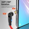 P-TECHUK 60W Rotating Super Fast USB C Magnetic Charging Data Cable compatible with all Devices. A18 Red (2M Cable + 3 x Tips)