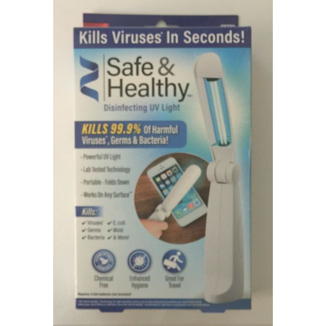 Portable Safe and Healthy Disinfecting UV Light As Seen On TV! Sealed