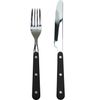 Kanetsugu Seki Steak Knife Double Wave Blade Steak Fork Set
