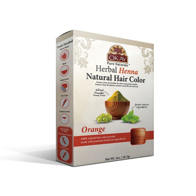 OKAY Pure Naturals HENNA NATURAL COLOR Orange 50gr