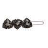L. Erickson Triple Crystal Tige Boule Barrette - Silver Night/Silver