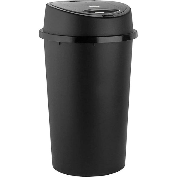 50L Touch Top Bin Black plastic kitchen bin recycling bin press top waste trash