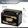 YTX9-BS SLA Battery for Honda EU3000 Generator 2000-2011