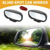 Partuto 1 Pair Universal Blind Spot Car Mirrors - Car Adjustable - ABS Black