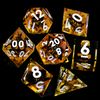 Mini Planet Resin RPG MTG Table Games DND Sharp Edge Polyhedral Dungeons and Dragons 7Pcs Handmade Dice Set