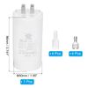 PATIKIL CBB60 55uF Run Capacitor,1 Pcs AC450V 4 Pin Double Insert with Sheath Spring, White