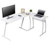 58" L-Shaped Gaming Desk Corner Computer Desk PC Laptop Table Workstation White