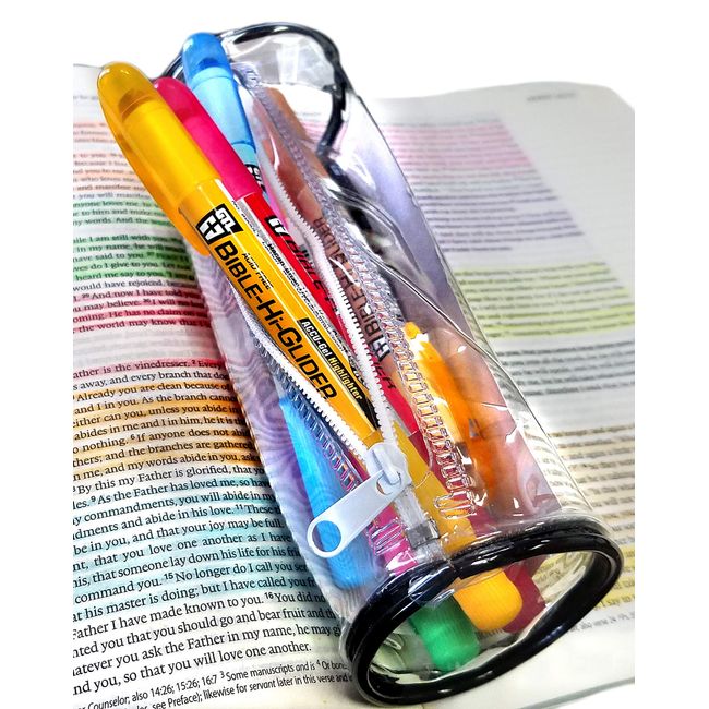Accu-Gel Bible-Hi-Glider Inductive Bible Study Set | No Bleed Solid Gel  Highlighter | No Smearing or Fading | Long Lasting Bright Translucent  Colors