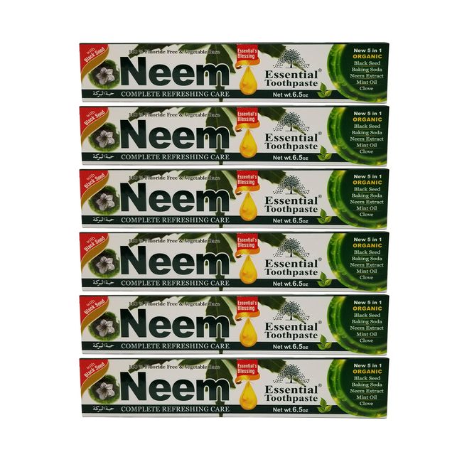 NEEM ESSENTIAL TOOTHPASTE NEW 5 IN 1 FORMULA 6 PACK