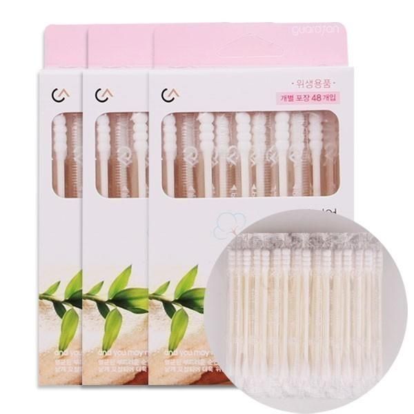 Recommended 3-pack Popular products Pure cotton sterilized cotton swabs 48 pieces cotton swabs