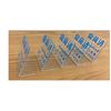 Sterilized Clear Tabletop Acrylic Plates, 4-Language Notation, Set of 5