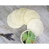 BeNat. Natural Loofah Sponge -5 Pads- Zero-Waste. Biodegradable. Eco-Friendly (Diameter 3")