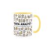 Data Analyst Mug - Novelty IT Statistics Computing Gift - Tea/Coffee Yellow Ceramic Cup Present