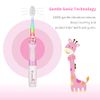 Kids Electric Toothbrushes Age 3+ Years Toddler Childrens Battery Toothbrush with Timer Colorful Flashing Light 4 Brush Heads for Baby Childs Boys Girls Waterproof Deep Clean Seago SG977 (Pink)