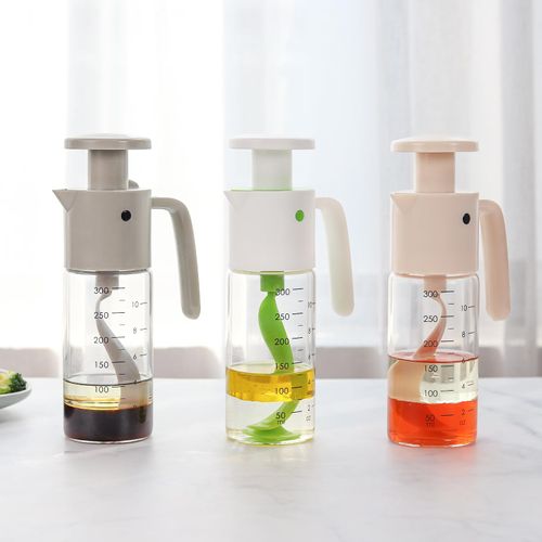 Vucchini Salad Dressing Mixer, 300ml Bird-like Sauce Shaker, Adjustable Flowing Rate, Non-slip Handle, Storage Bottle Suitable for Oil, Vinegar, Lemonade, Kitchen Restaurant, Pizza Cooking