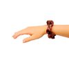 Eight (8), Brown, Soft Satin Scrunchies.