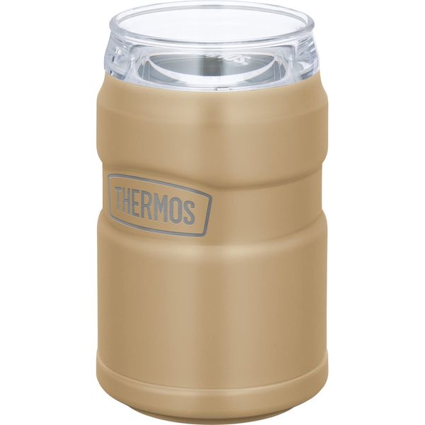 Thermos Outdoor Series Cold Can Holder for 11.8 fl oz (350 ml) Cans, 2-Way Type, Sand Beige ROD-0021 SDBE