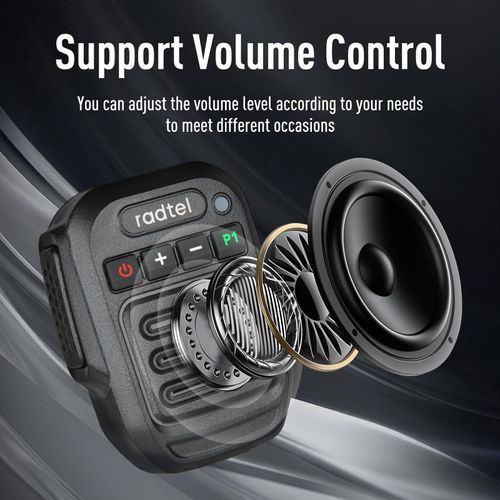 Two Way Radio Wireless Bluetooth Handheld Speaker Mic, Shoulder Microphone Compatible with BaoFeng UV-5R UV-82 BF-F8HP Kenwood BTECH Walkie Talkie Accessories
