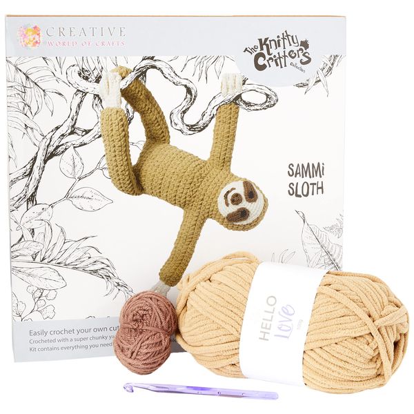KNITTY CRITTERS Sammi Sloth, Sand