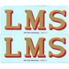 5" LMS letters gold/red