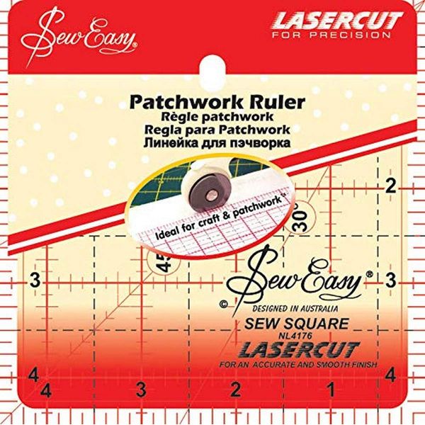 Tacony Corporation SewEasy Square Quilt Ruler, 4.5" by 4.5"