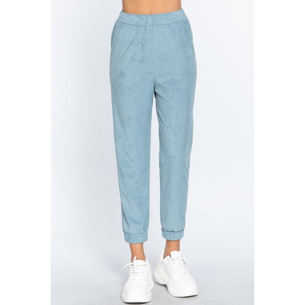 Terry Towelling Long Jogger Pants - S